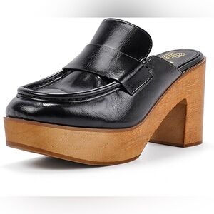 BRAND NEW BEAST FASHION IN BOX Black and Brown Platform Mules